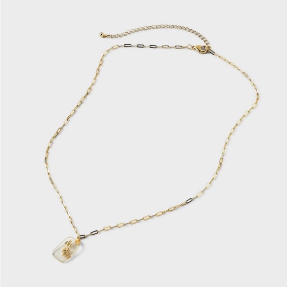 Beloved Inspired 14K Gold Dipped
Angelite Tag Moon Bee Pendant
Necklace - Gold - Picture 6 of 16